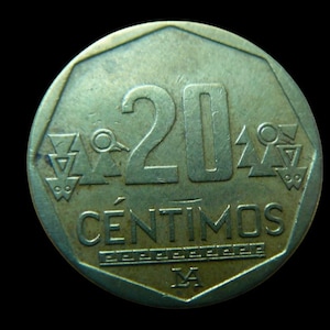 Vintage coin Perù 20 centimos