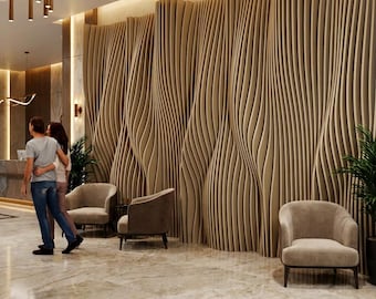 Parametric Wavy Wall Panel | CNC Router Files| Wood Wall Decor | Digital Download DXF DWG