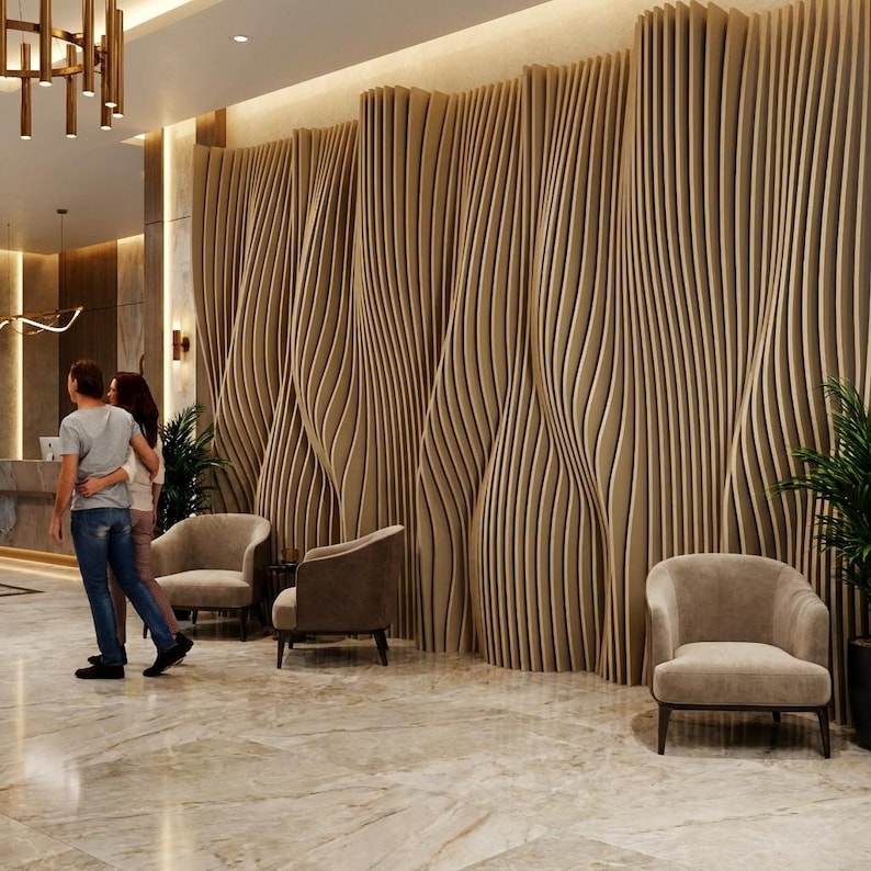 Parametric Wavy Wall Panel - CNC Cutting Files for Digital Download - Etsy
