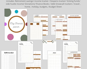 Printable Budget Planner Bundle: Personal Finance Binder, Bill Tracker