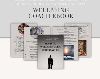 Wellbeing Coach Ebook Template | Editable Canva Wellness Workbook | Holistic Coaching Guide & Self-Care Ebook Design