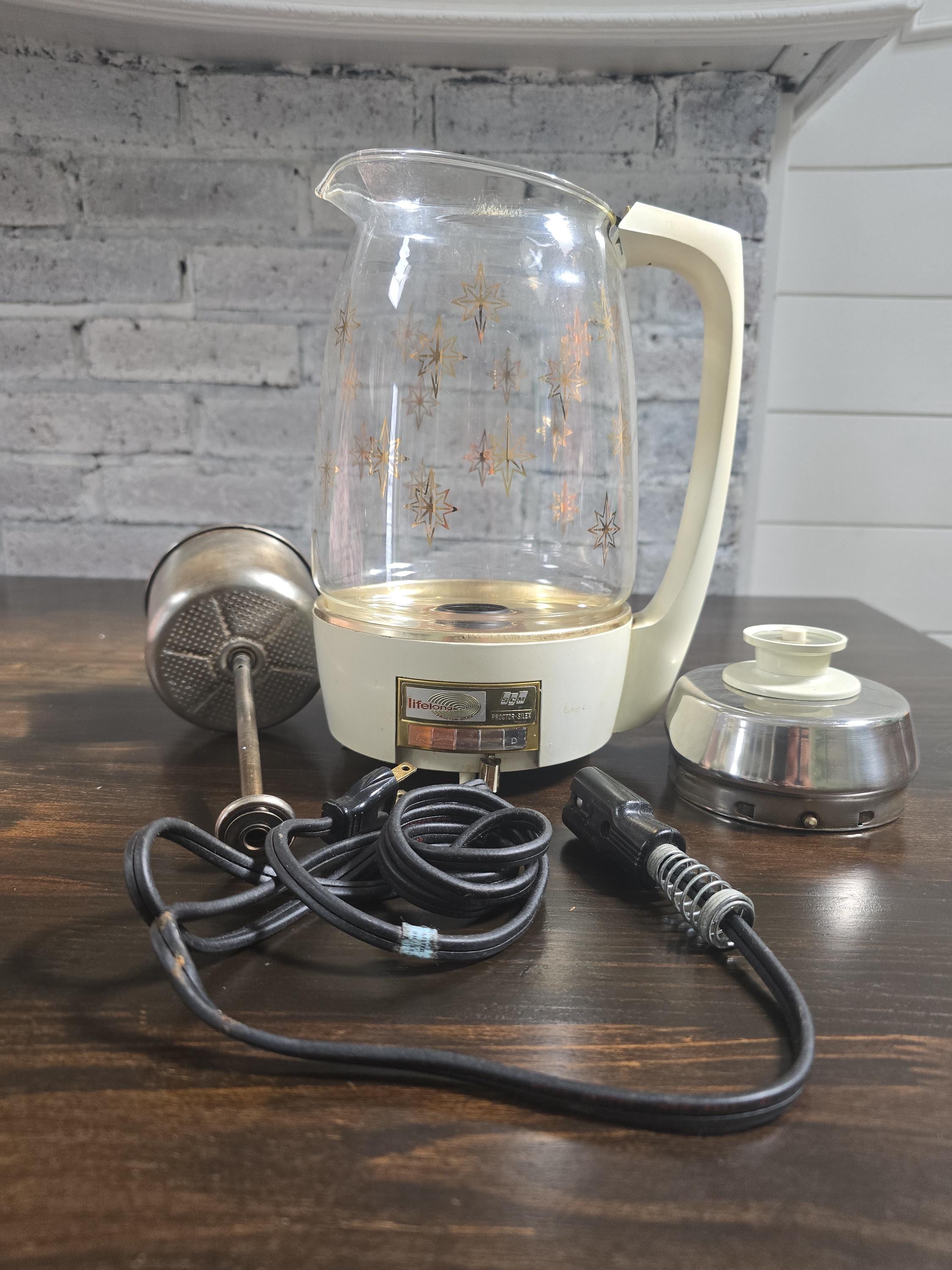 Vintage Proctor Silex Life Long Atomic Starburst Electric Coffee Percolator