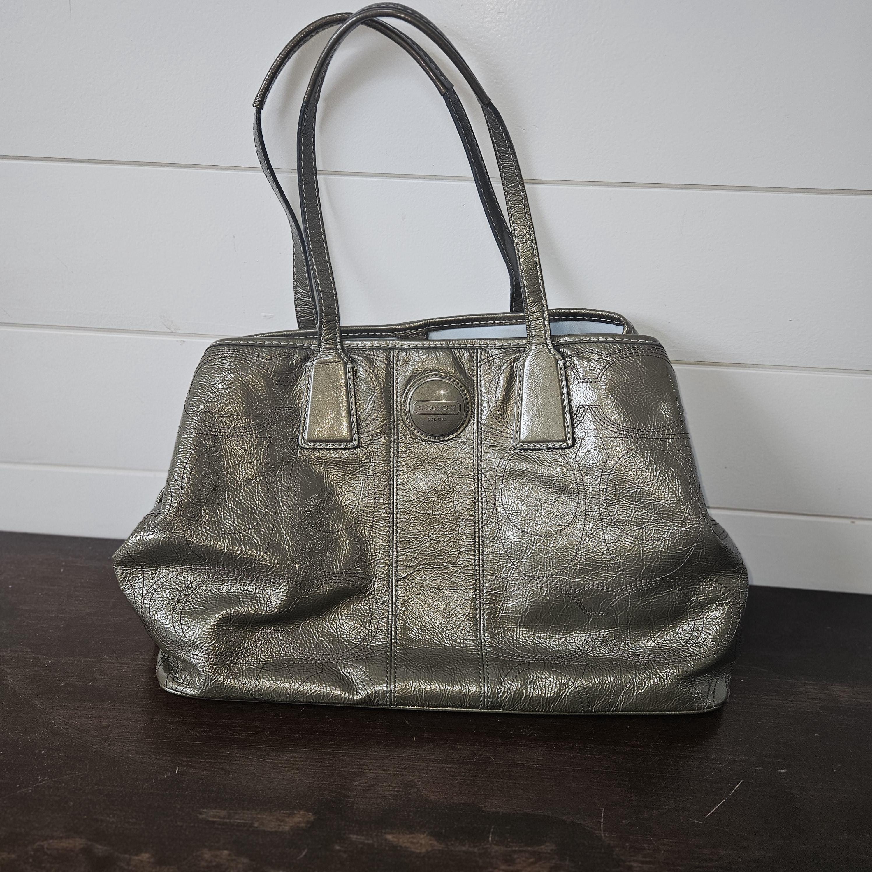 Vintage Coach Kiss Lock Green Bag - Etsy