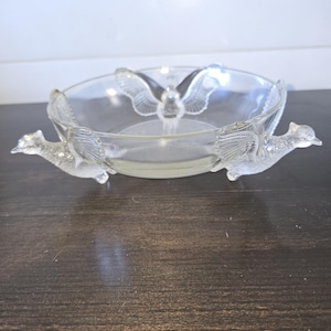 Vintage Jeanette Glass Pheasant Glass Bowl