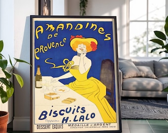 Amandines De Provence Vintage Poster von Leonetto Cappiello: Illustration in kräftigen Farben