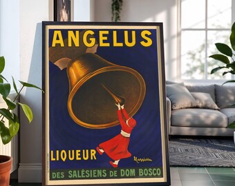 Angelus Likör Vintage Poster von Leonetto Cappiello: Gewagte Glocken Illustration