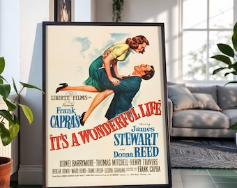 Romantisches Paar Umarmung Vintage Film Poster: Klassisches Kunstwerk
