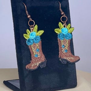 Cowgirl-Stiefel-Ohrringe: Hypoallergene Western Rodeo Accessoires