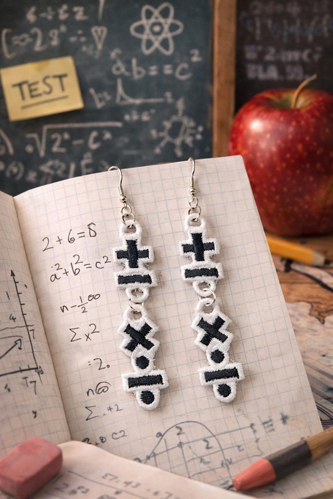 Custom Math Ring Math Symbol Earring Teacher Gift Idea Stem Educator Present Mathematics ...