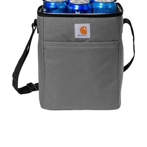 Carhartt Bag Insulated Cooler Personalized Gift Embroidered Monogrammed Lunch Tote Thermal Zippered Container Shoulder Strap Adjustable Work image 6