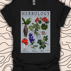 T-shirt graphique botanique - t-shirt magique botanique - cadeau inspiré de l'école de sorcier chemise unisexe homme femme 2713PC