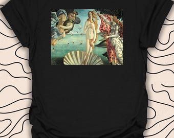 Camiseta El nacimiento de Venus – Camiseta de arte de Botticelli – Regalo de arte clásico renacentista Camiseta unisex para hombres y mujeres 1717PC