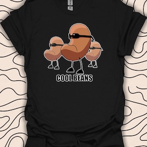 クールビーンズTシャツ - 面白いしゃれTシャツ - かわいいグルメシャツ - ユーモアアイデアギフト ユニセックス メンズ レディース シャツ 2283PC