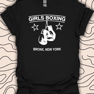 Koszulka dla dziewczynek Boxing Bronx New York – koszulka z nadrukiem – idealna dla zawodników Prezent Unisex Męska koszulka damska 2437PC