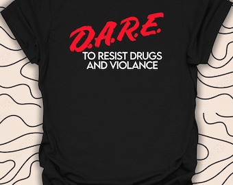 Vintage 90s D.A.R.E. Say No to Drugs Rainbow T-shirt Size S