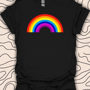 Bright Rainbow Pride T-Shirt – Colorful LGBTQ+ Tee – Fun Rainbow Graphic Gift Unisex Men Women Shirt 2512PC