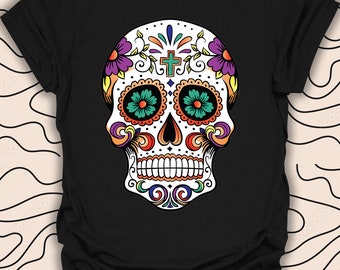 Day of the Dead T-Shirt – Sugar Skull Graphic Tee – Day of the Dead Art – Mexican Festival Gift Unisex Men Women Shirt 1081PC