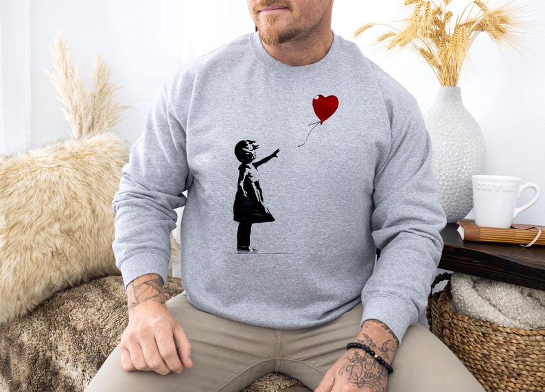 Banksy Girl With Balloon Hoodie Sweatshirt - Graffiti Street Art Casual ...