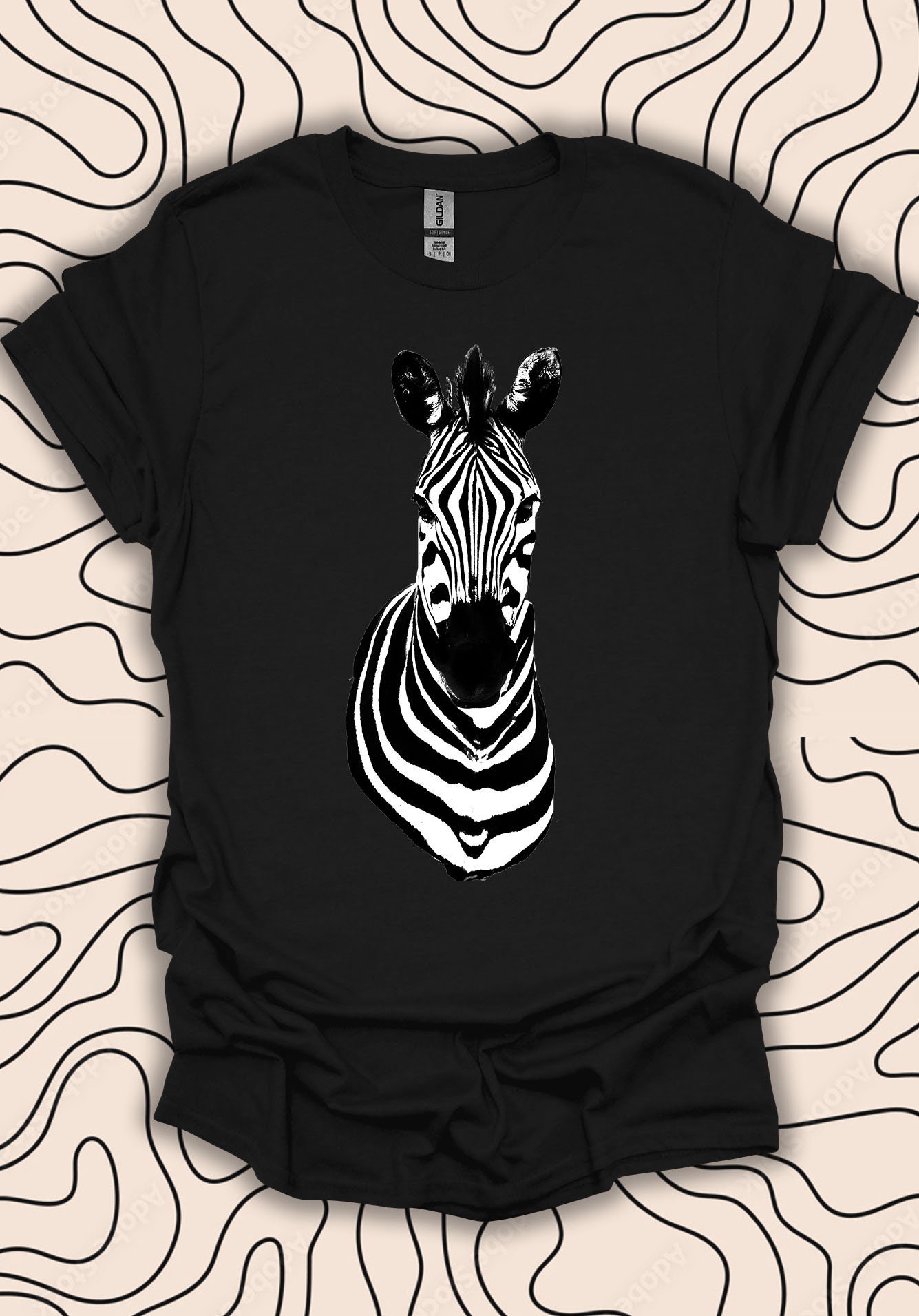 Zebra Graphic T-shirt – Black and White Animal Tee – Safari Style