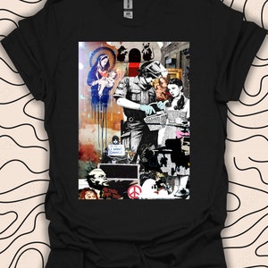 Banksy T-Shirt Street Art – Urban Street Art Graphic Tee – Edgy Artistic Design Gift Unisex Men Women Shirt 617PC
