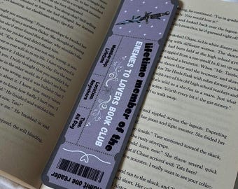 Enemies to Lovers Book Club Bookmark: Linen Cardstock | Christmas