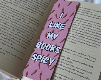 Spicy Books Bookmark | Chili Pepper Reader Gift | Christmas