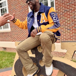 North Carolina A&T State University Vintage-inspirerad Varsity-jacka (Redo att skickas) GHOE AGGIE NCAT bild 3