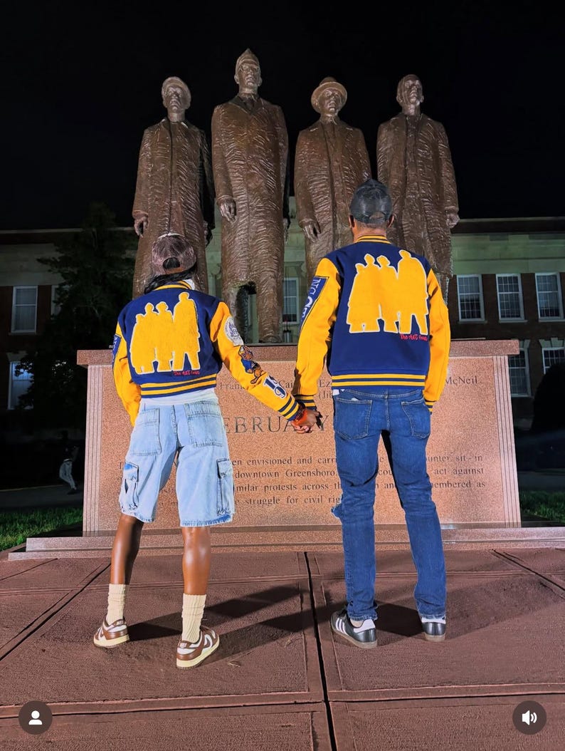 North Carolina A&T State University Vintage-inspirerad Varsity-jacka (Redo att skickas) GHOE AGGIE NCAT bild 2