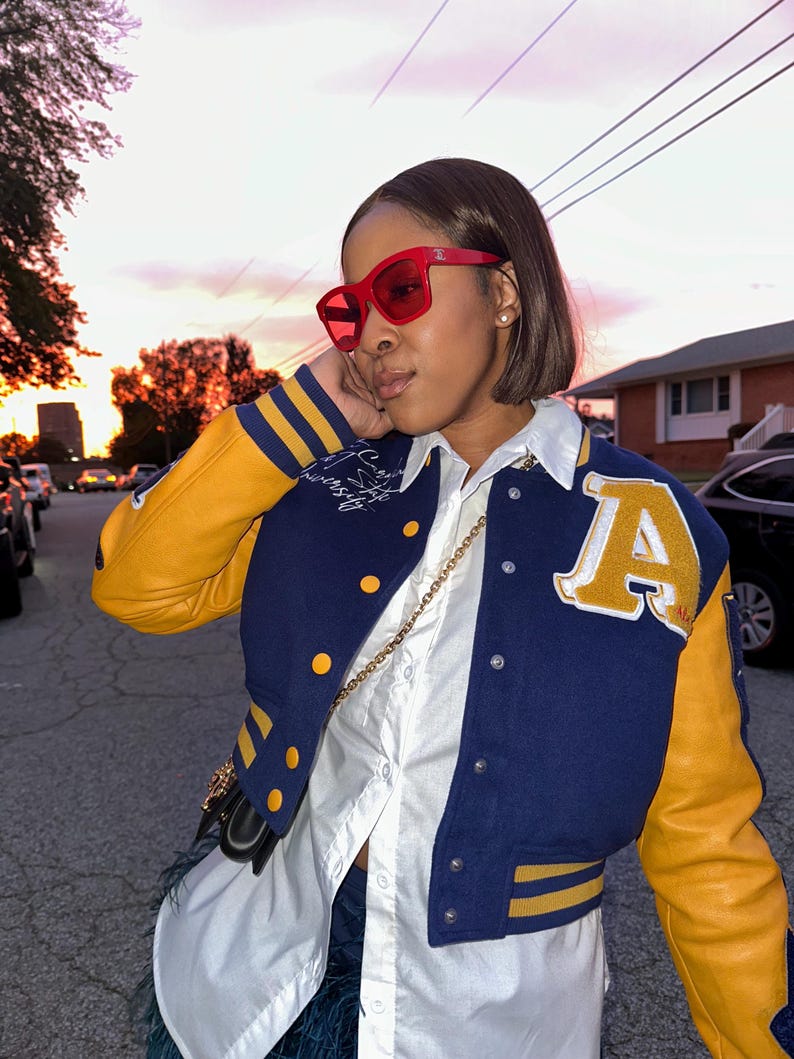 North Carolina A&T State University Vintage-inspirerad Varsity-jacka (Redo att skickas) GHOE AGGIE NCAT bild 8