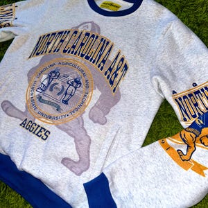 North Carolina A&T State University Vintage Inspired Fleece Crewneck NCAT GHOE AGGIE Collegiate hbcu