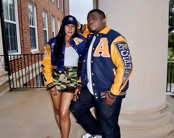 North Carolina A&T State University Vintage Inspired Varsity Jacket ( Ready To Ship ) GHOE AGGIE NCAT