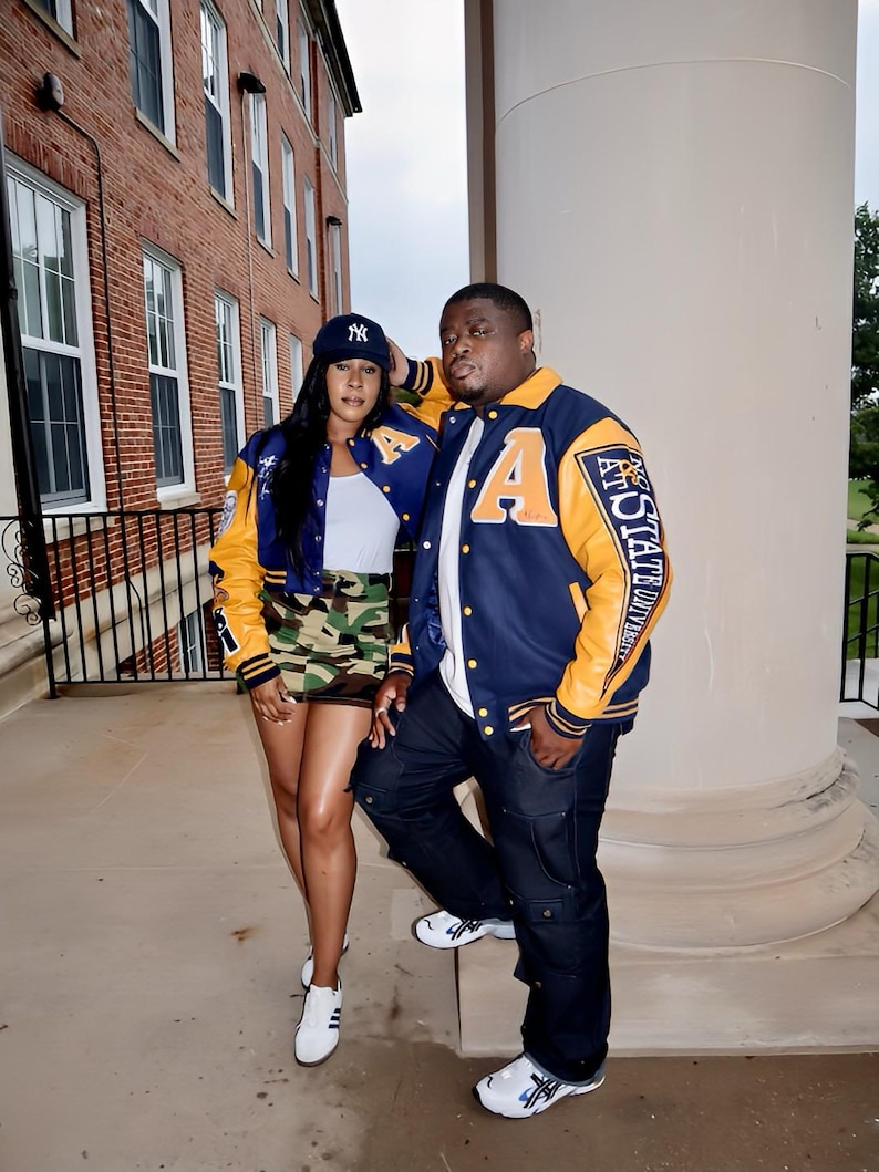 North Carolina A&T State University Vintage-inspirerad Varsity-jacka (Redo att skickas) GHOE AGGIE NCAT bild 1