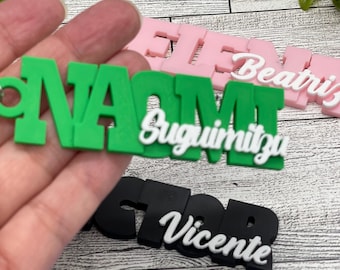 Custom Double Name Keychain | 3D Printed PLA Keyring Gift