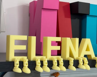 Personalized 3D Name Sign with Legs | Custom PLA Kids Room Decor