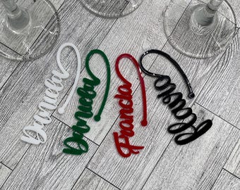 Personalized Wine Glass Charms: 3D Print Drink Name Tags