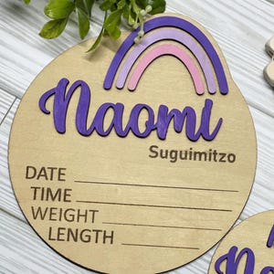 Marqueur d'étape mensuelle arc-en-ciel, signe de statistiques de naissance de bébé, accessoires photo bébé, cadeau de baby shower, ensemble de photographie, cadeau pour une nouvelle maman