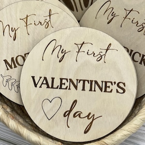 Jalons de mes premières vacances, Saint-Valentin de bébé, événements marquants de bébé, photos de vacances, cartes d'étapes importantes, accessoire photo sur les réseaux sociaux