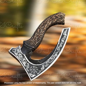 Pizza Cutter Axe Viking Style Black Wood Handle for Camping or Kitchen, Pizza Chef Gift, Gift for Him, Gift for Her, Anniversary Gift