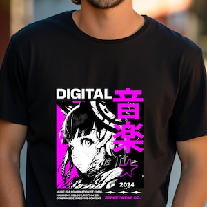 Japanese Anime Graphic Design Unisex T shirt Manga Tee Anime Shirt Otaku Top Japan Inspired Clothing Gift for anime and manga lover