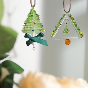 Christmas Ornament, Handmade Glass Christmas Tree Ornament, Stained Glass Holiday Decorations, Glass Ornament, Holiday Ornament,