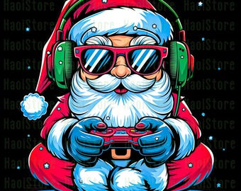 Christmas Gamer Boys Video Game Santa Xmas Svg, Gamer Gamer Png, Gamer Christmas Boys Png