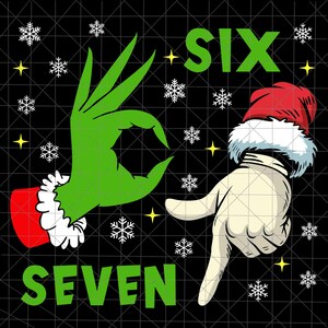 67 Six Seven Christmas Svg, Gen Z Alpha Meme Slang Xmas Christmas Svg, Meme 67 Rolig Nummer Jul Svg