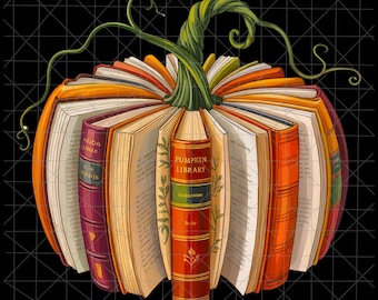Book Pumpkin Autumn Fall Png, Librarians Bookworm Teacher Png, Retro Reading Halloween Png, Book Lover Halloween, Halloween Teacher Shirt