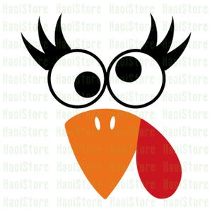 Silly Turkey Face Happy Thanksgiving Svg, Face Turkey Svg, Thanksgiving Day Svg, Silly Turkey Svg