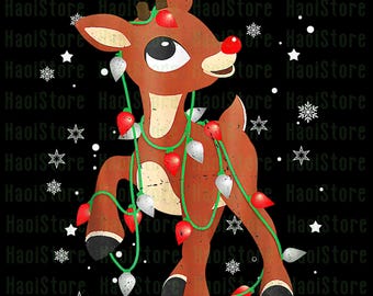 Rudolph Red Nose Christmas Png, Santa Claus's Reindeer Png, Rudolph Christmas Png, Reindeer Christmas Png, Reindeer Xmas Png