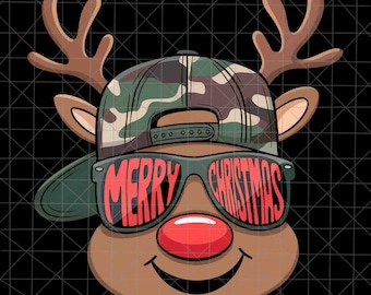 Camo Boys Reindeer Png, Camo Merry Xmas Toddlers Christmas Png, Kids Boys Christmas Png, Funny Pajama Christmas Png