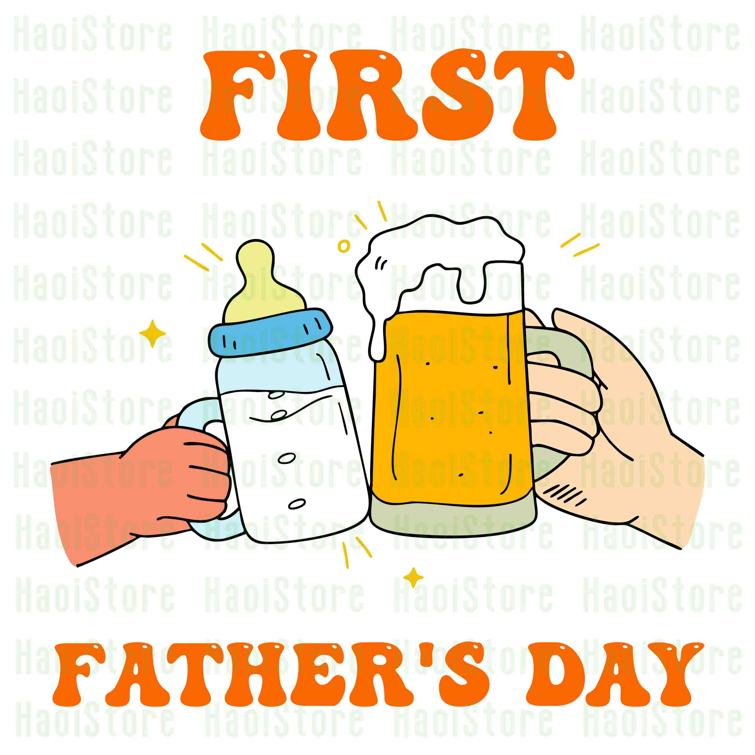 First Father's Day Svg, Beer Baby Bottle Dad Daddy Svg, Daddy And Baby Svg, Beer Dad Svg