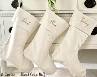 Velvet Stocking, Personalized Christmas Stocking, Solid Christmas stocking, Family stockings, Holiday Stockings, Trendy Christmas