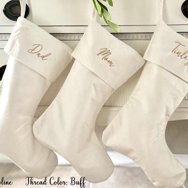 Velvet Stocking, Personalized Christmas Stocking, Solid Christmas stocking, Family stockings, Holiday Stockings, Trendy Christmas