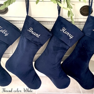 Solid Christmas stocking, Personalized Christmas Stocking, Velvet Stocking, Family stockings, Holiday Stockings, Christmas